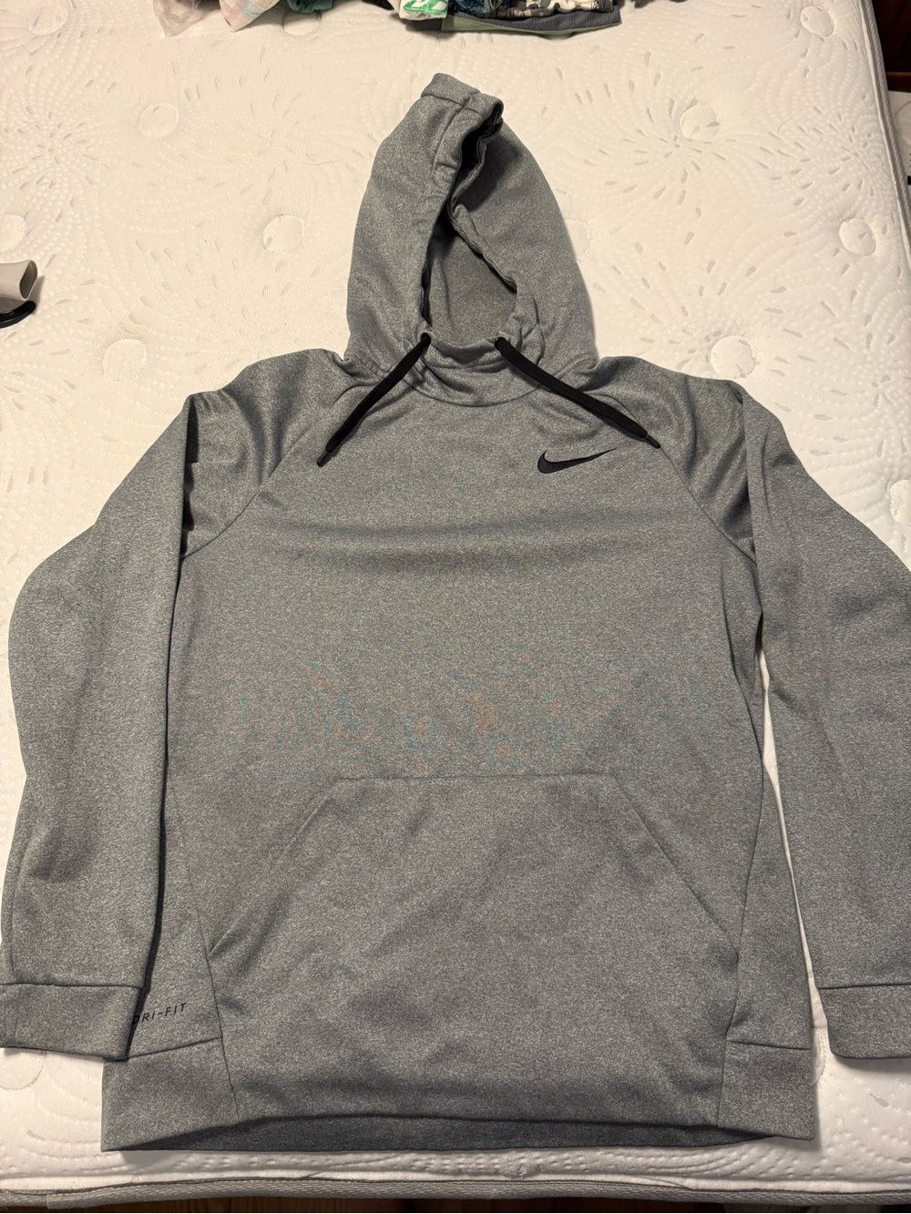 Nike Gray Hooded Dri-FIT Pullover Sweatshirt